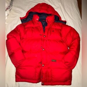 Polo Ralph Lauren Red Boys Puffer Down Jacket Size L (14-16)